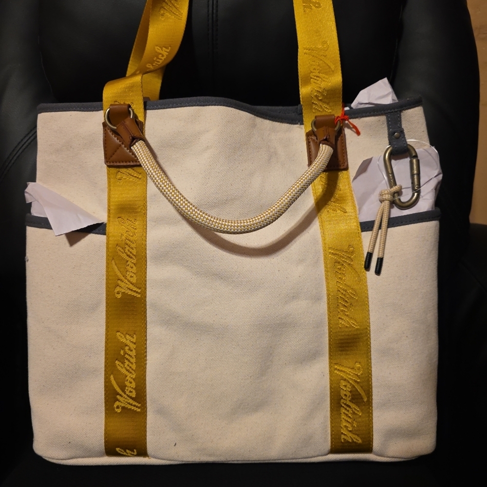 Woolrich X Target  Canvas Tote with Gold Accents